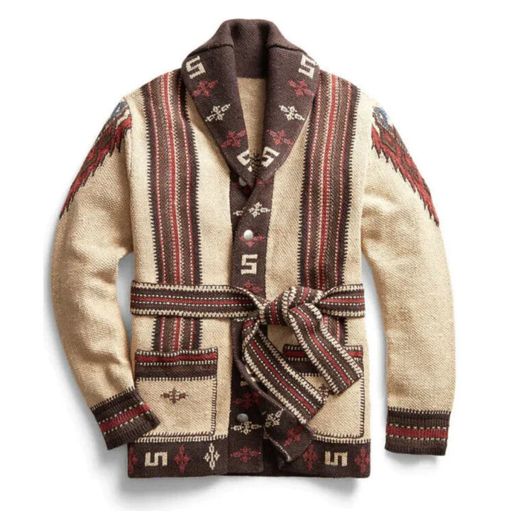 Heritage Wool Jacquard Cardigan