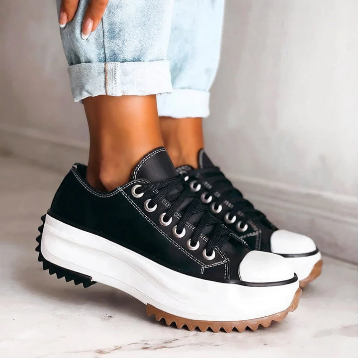 SIA | Leather platform sneakers