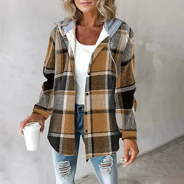 Serene | Checked Hooded Shirt