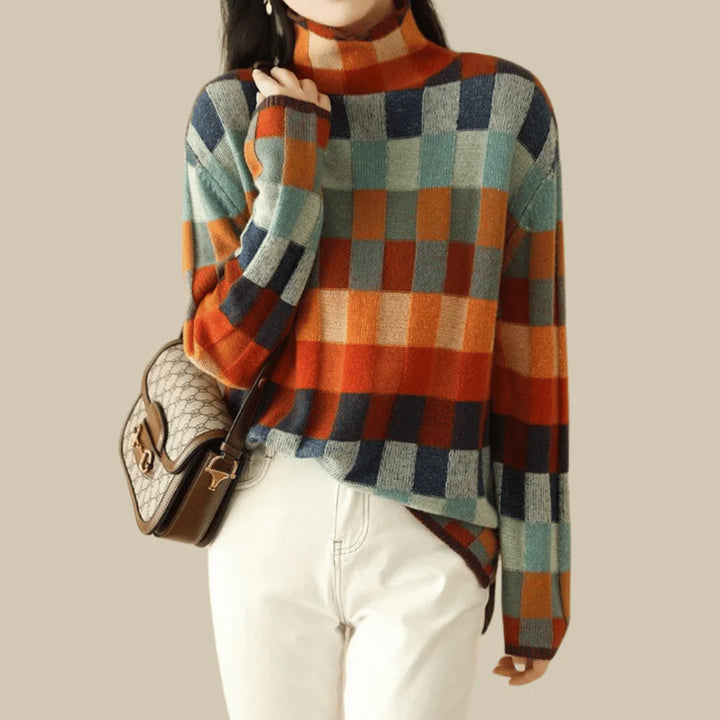 Ravelyn™ Patchwork Turtleneck