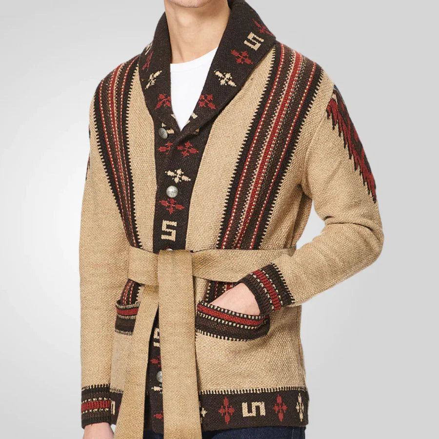 Heritage Wool Jacquard Cardigan