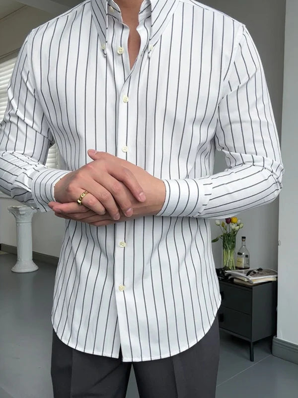 STRIPED | Retro Italian Slim Shirt