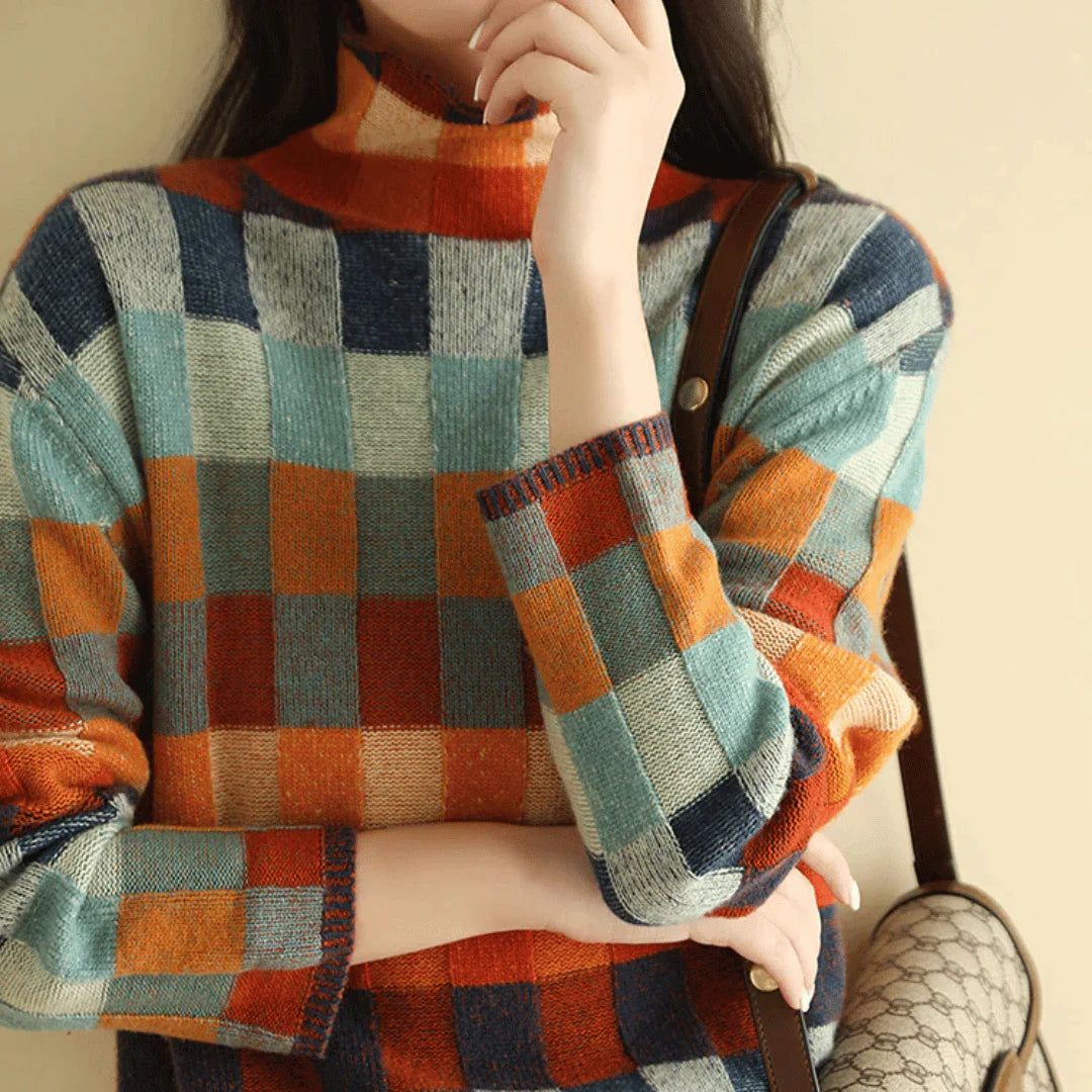 Ravelyn™ Patchwork Turtleneck