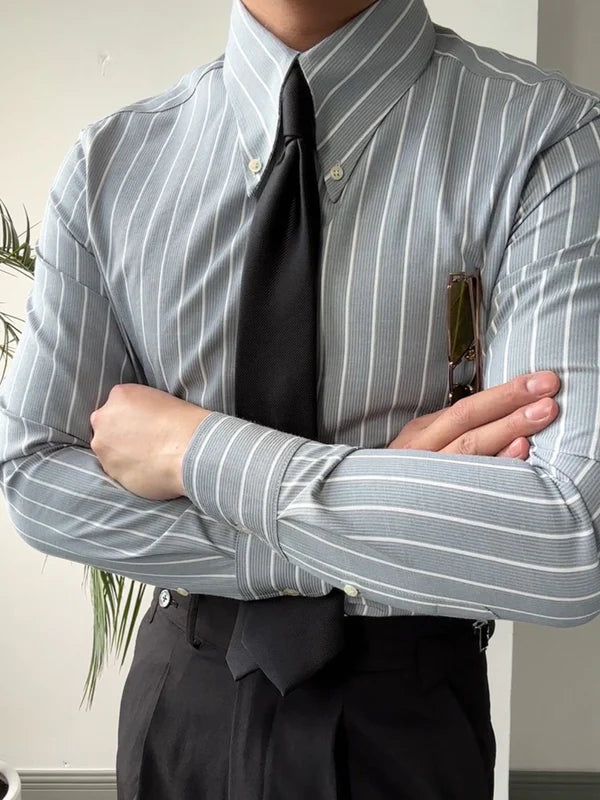 STRIPED | Retro Italian Slim Shirt