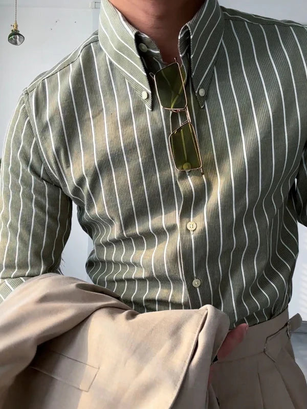 STRIPED | Retro Italian Slim Shirt