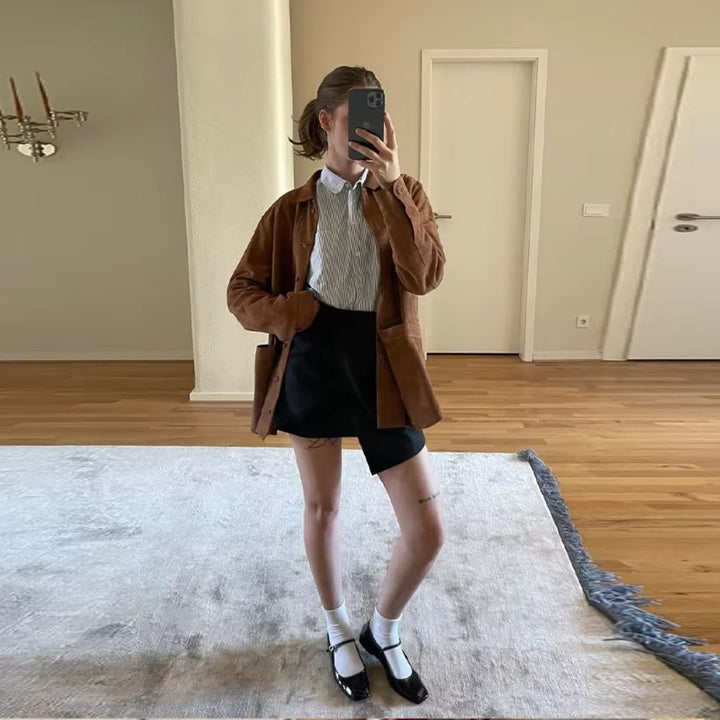 Velvet Ember | Vintage Suede Jacket