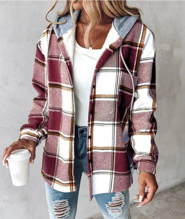 Serene | Checked Hooded Shirt