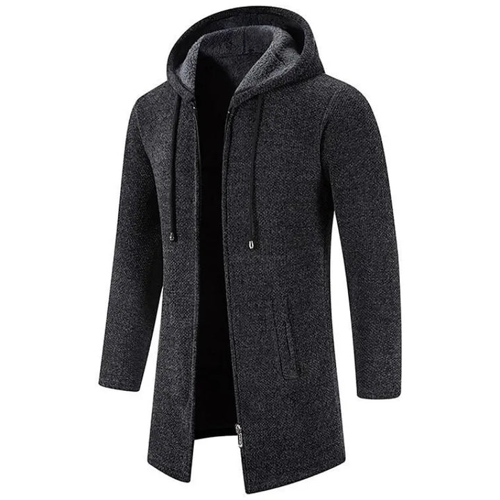 Venti | Padded Zipper Hooded Cardigan