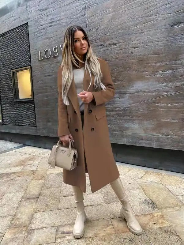 Long Sleeved Suit Collar Coat