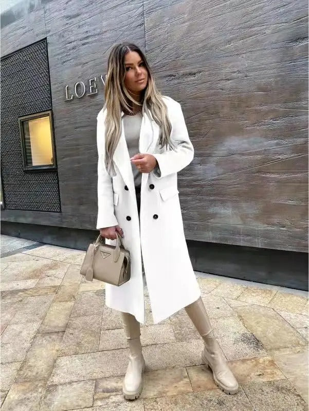 Long Sleeved Suit Collar Coat