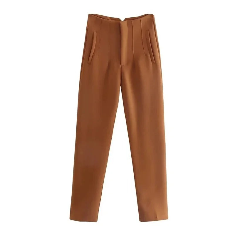 VOGUE | High-Waist Ankle-Length Trousers