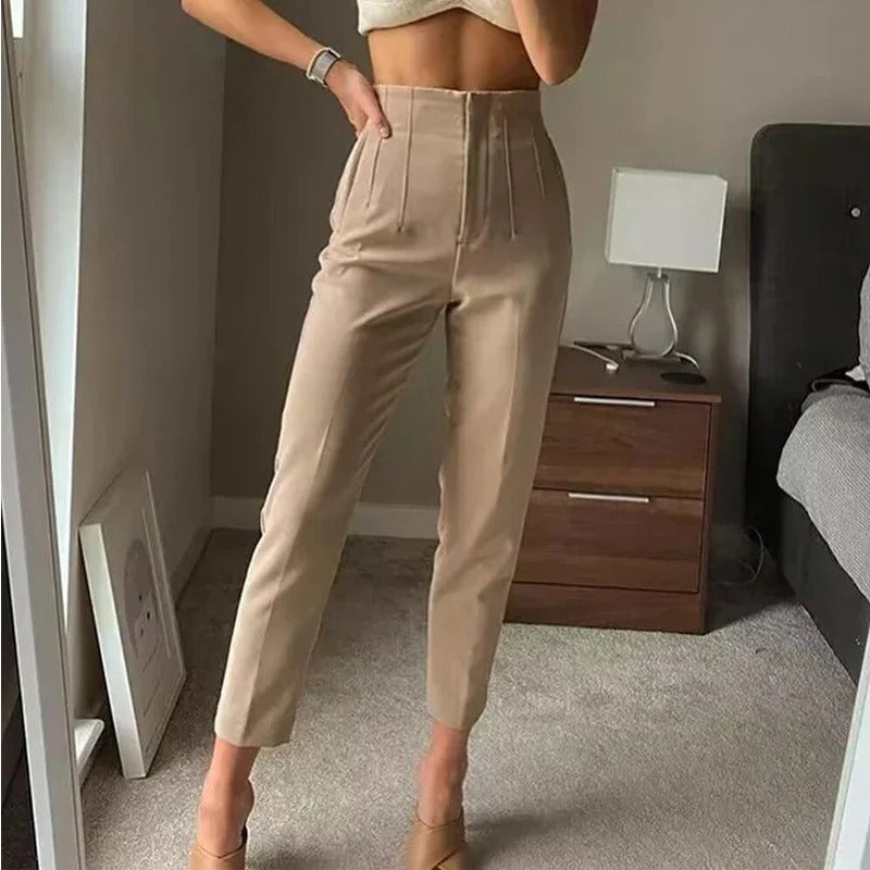 VOGUE | High-Waist Ankle-Length Trousers