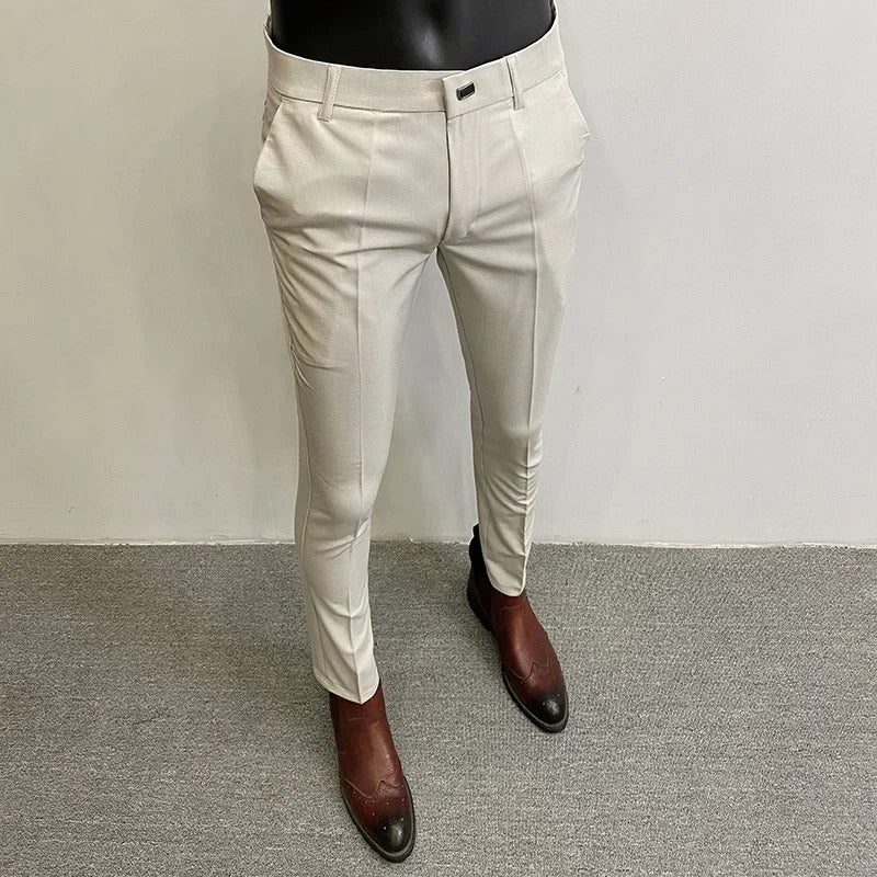 Carl | Slim Fit Solid Color Pants