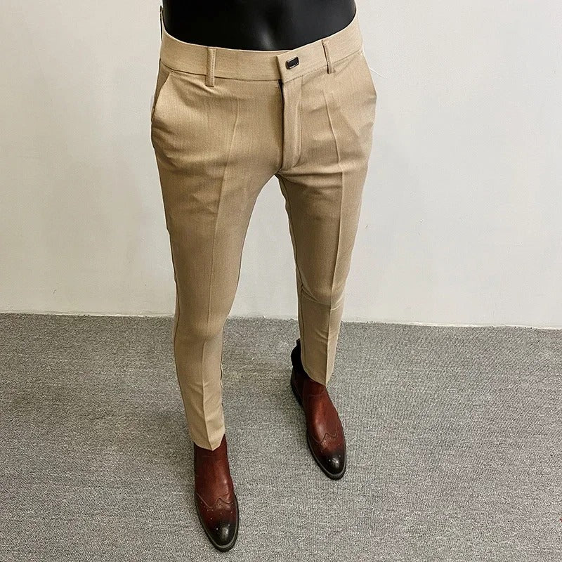 Carl | Slim Fit Solid Color Pants