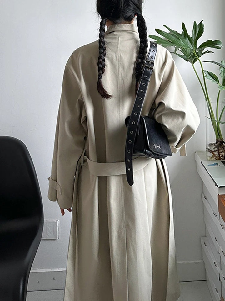 Apricot | Elegant Long Trench Coat