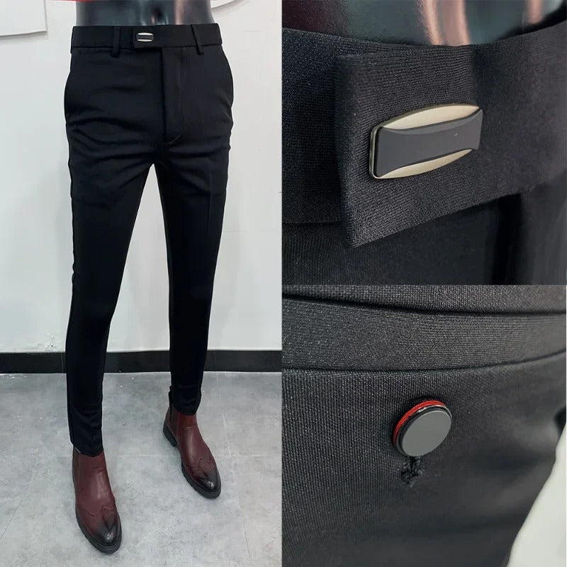 Carl | Slim Fit Solid Color Pants