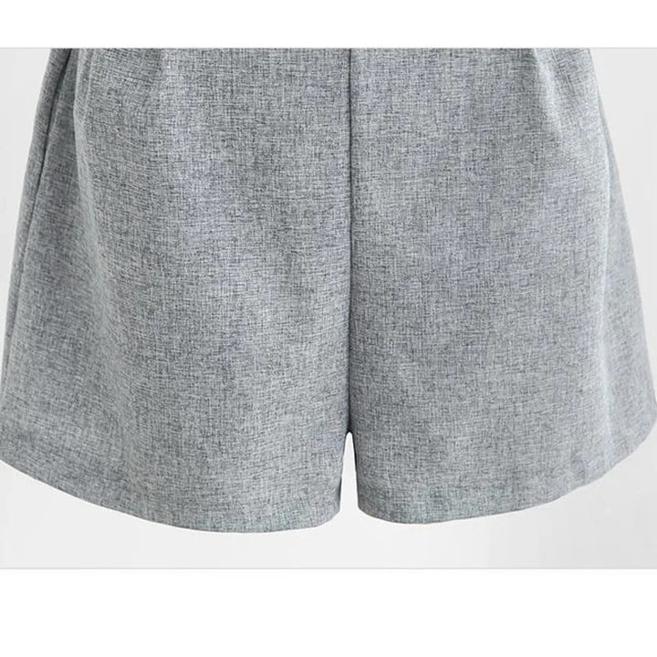 Soft Cotton Linen Oversized Shorts Set