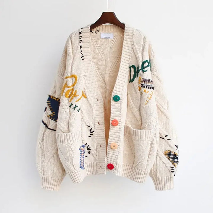 Embroidered Knitted Cardigan