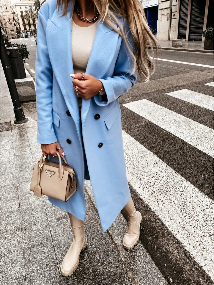 Long Sleeved Suit Collar Coat