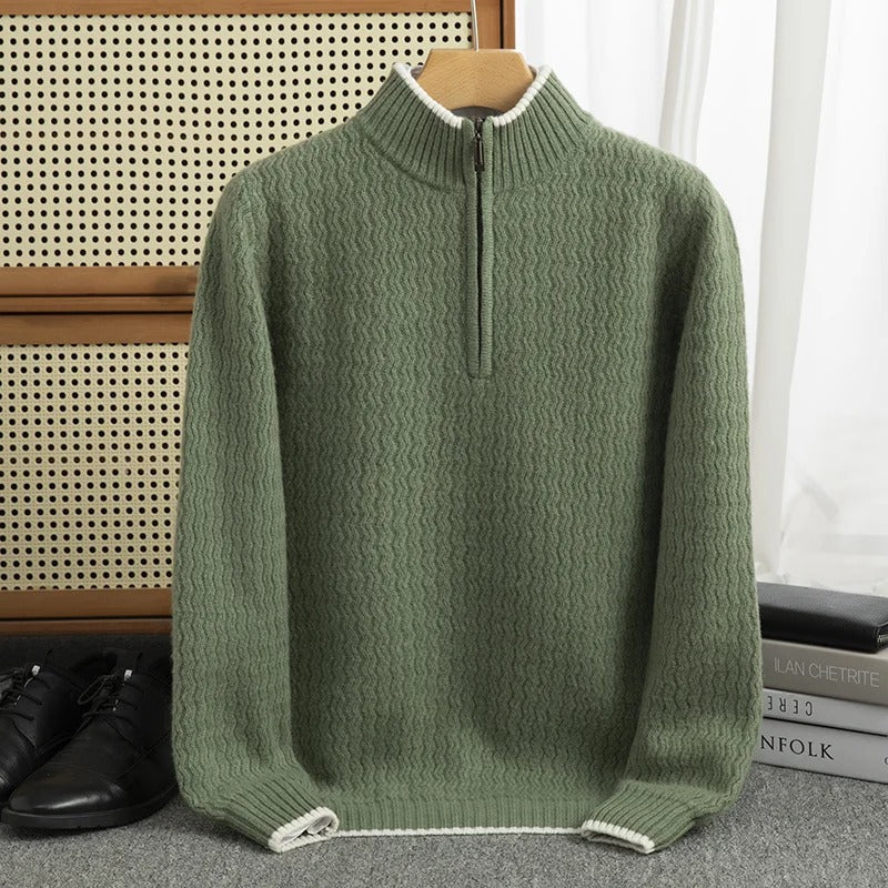 VERO | 100% Wool Zipper Sweater