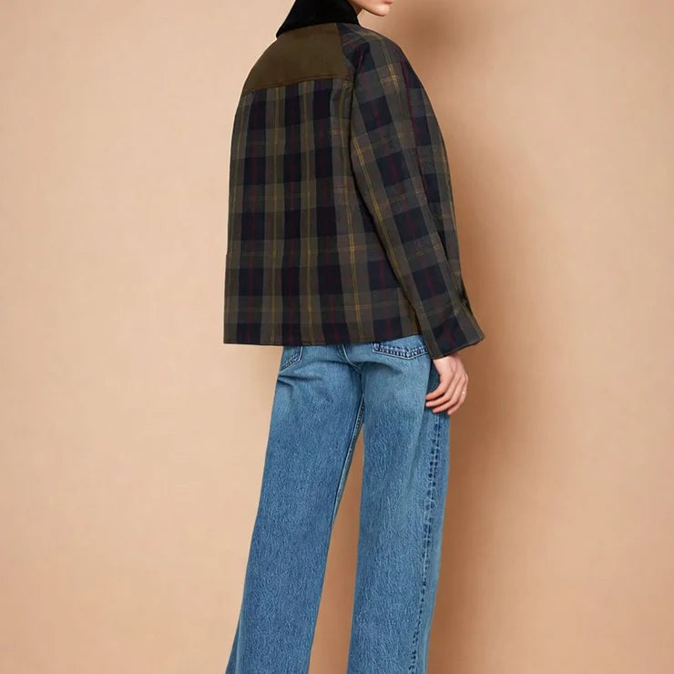 Plaid Straight-Cut Women's Jacket