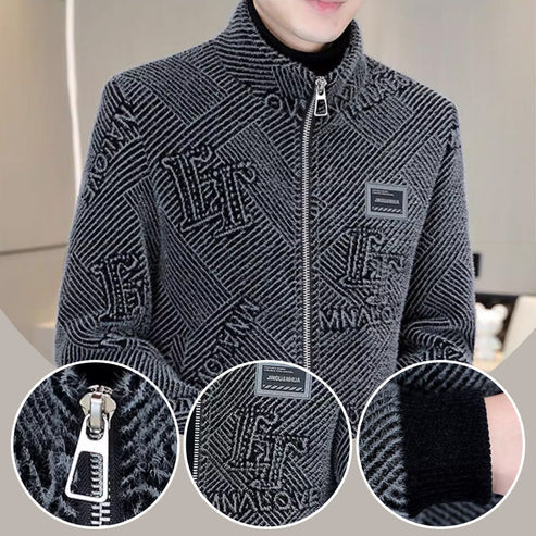 Men's Fashionable Warm and Casual Stand-up Collar Jacket